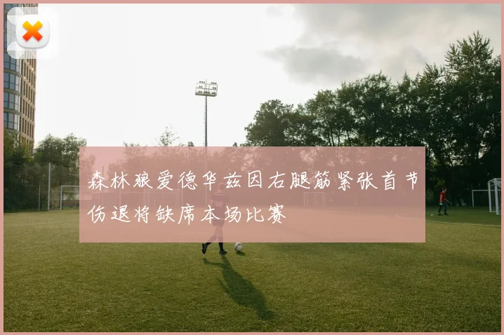 森林狼爱德华兹因右腿筋紧张首节伤退将缺席本场比赛